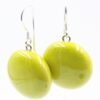 Boucles d'oreilles Soleil en céramique pour femme couleur anis