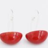 Bijoux Inca en céramique artisanale pour femme couleur cerise