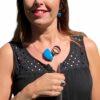 bracelet perle duo acier en céramique pour femme couleur turquoise