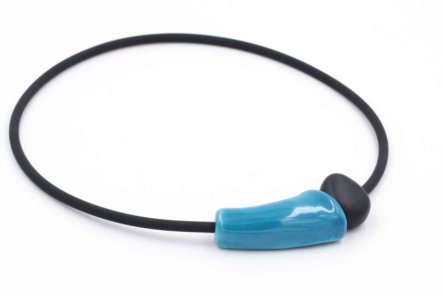 Collier Comète en céramique pour femme couleur turquoise