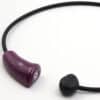 Bijou Comète en céramique artisanale pour femme couleur prune