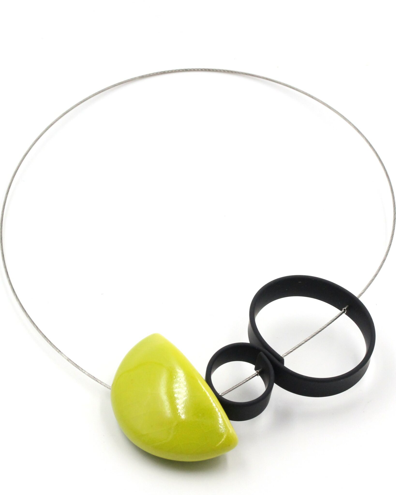 Collier Stella en céramique pour femme couleur anis