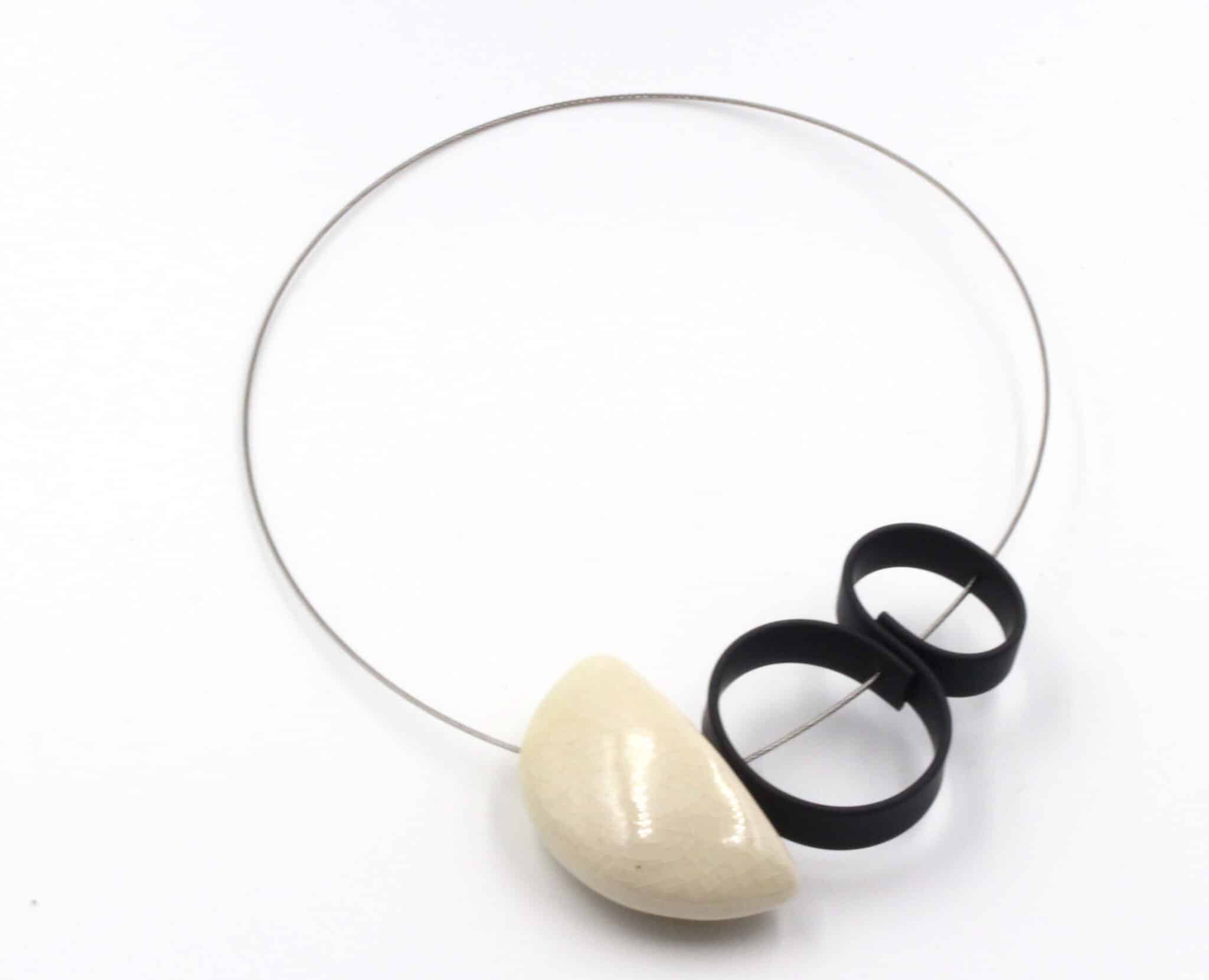 Collier Stella en céramique pour femme couleur ivoire