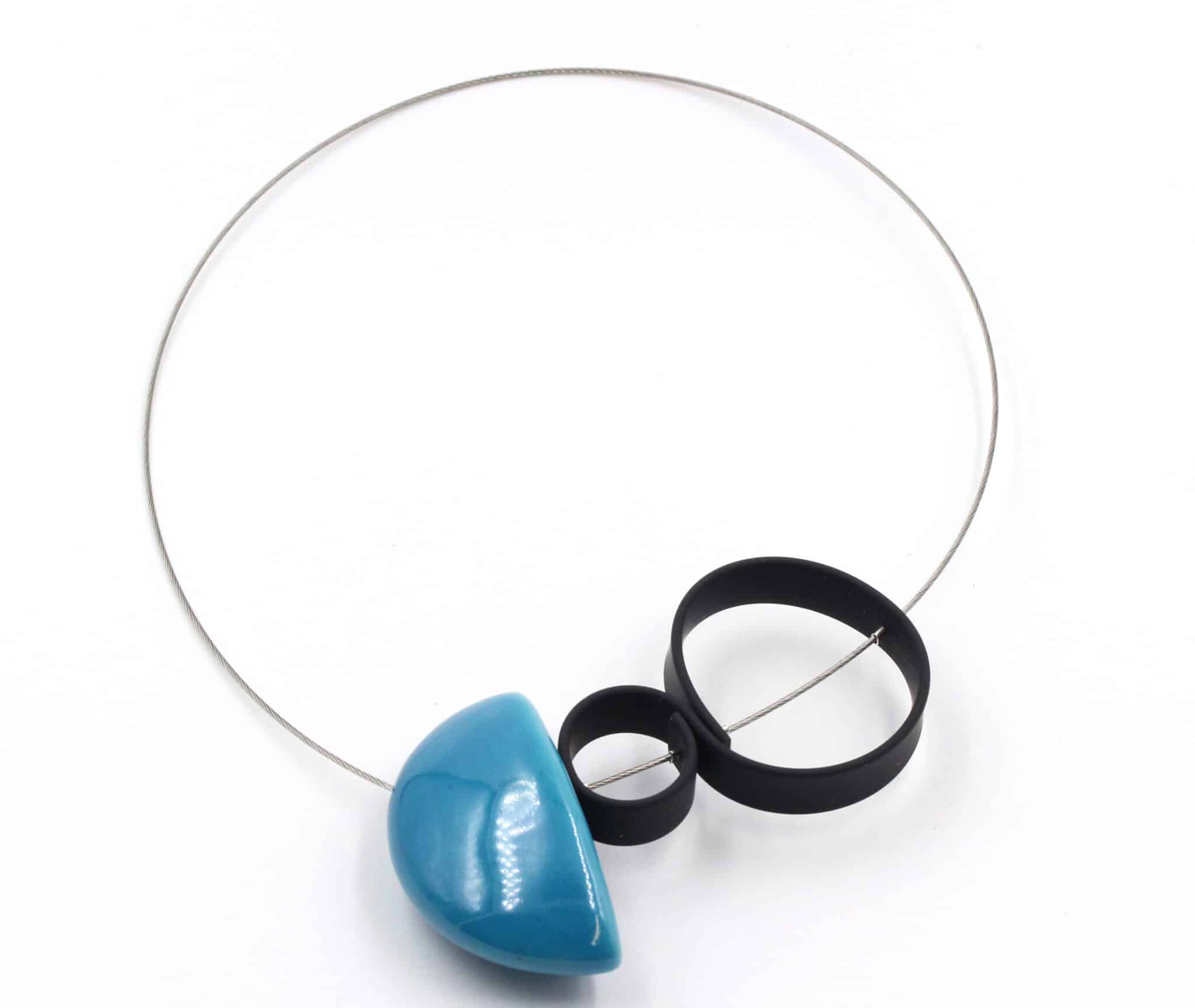 Collier Stella en céramique pour femme couleur turquoise