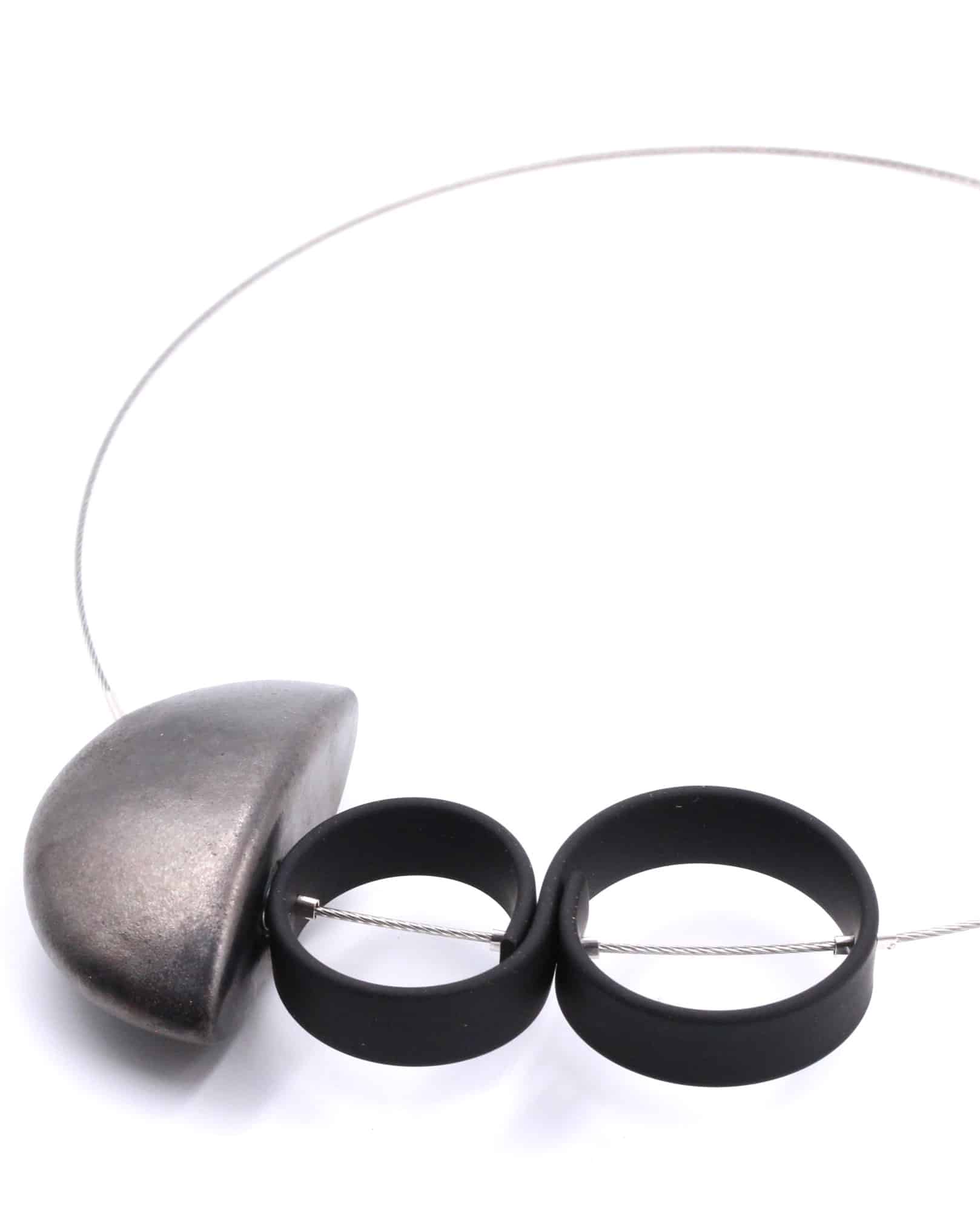 Bijou Stella en céramique artisanale pour femme couleur fonte