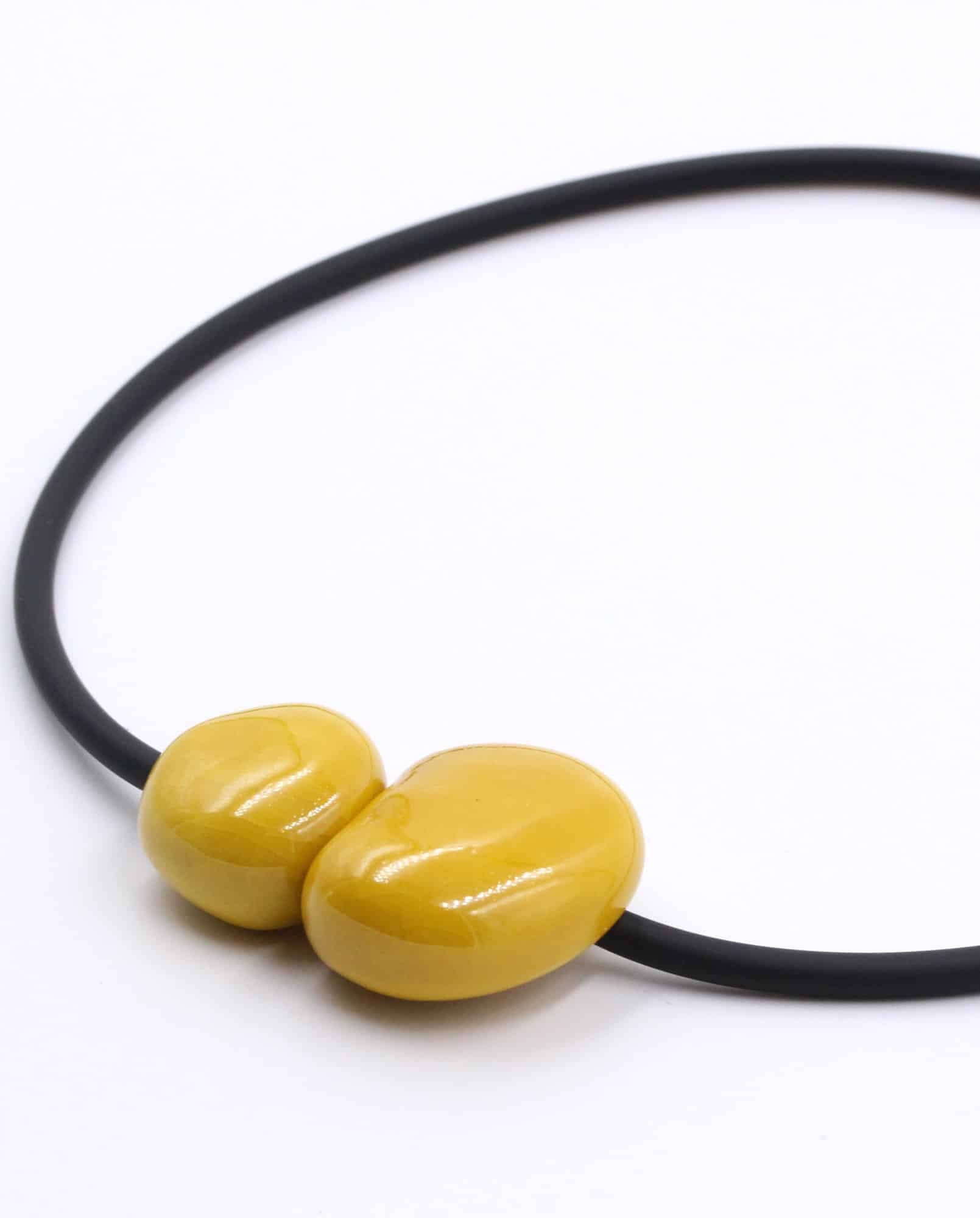 Collier en céramique pour femme couleur soleil