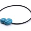 Collier en céramique pour femme couleur turquoise