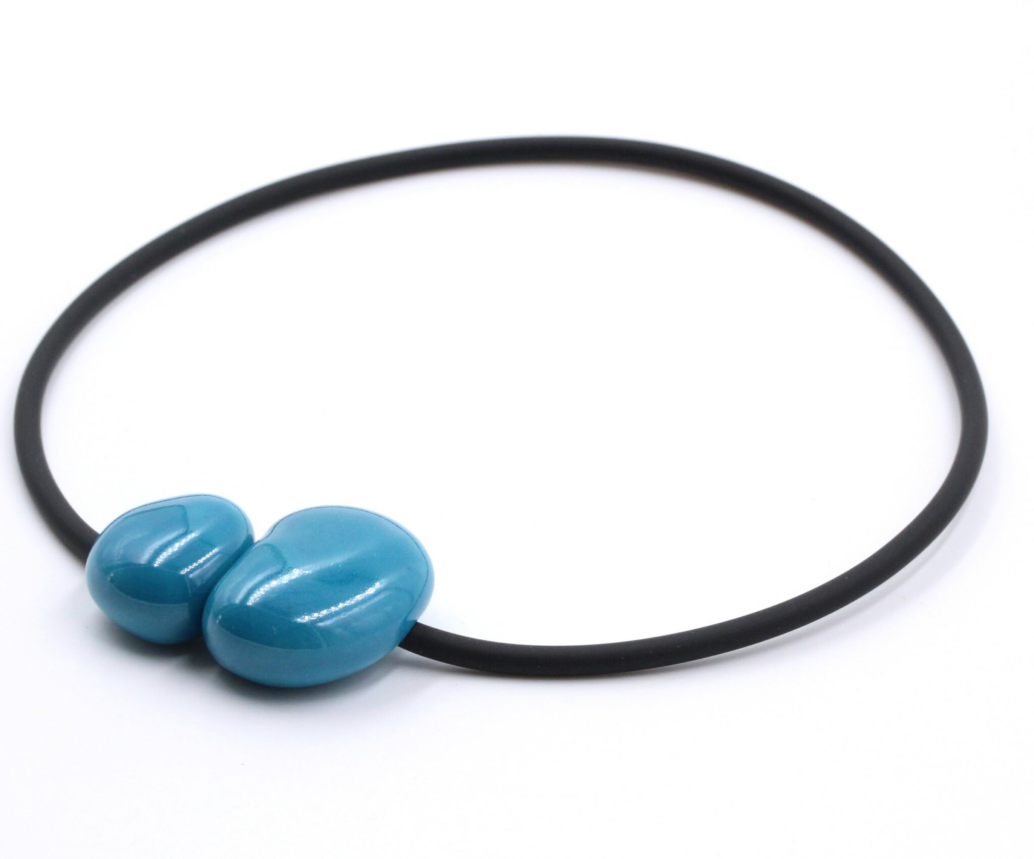 Collier en céramique pour femme couleur turquoise