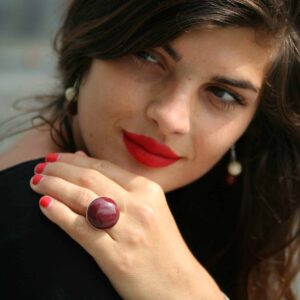 Bague 'bulle' unie