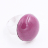 Bague bulle en céramique artisanale couleur prune
