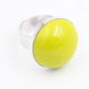 Bague bulle en céramique artisanale couleur anis