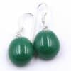 Boucles d'oreilles Gouttes d'eau en céramique pour femme couleur vert feuille
