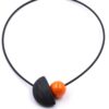 Collier Naïs en céramique pour femme couleur orange