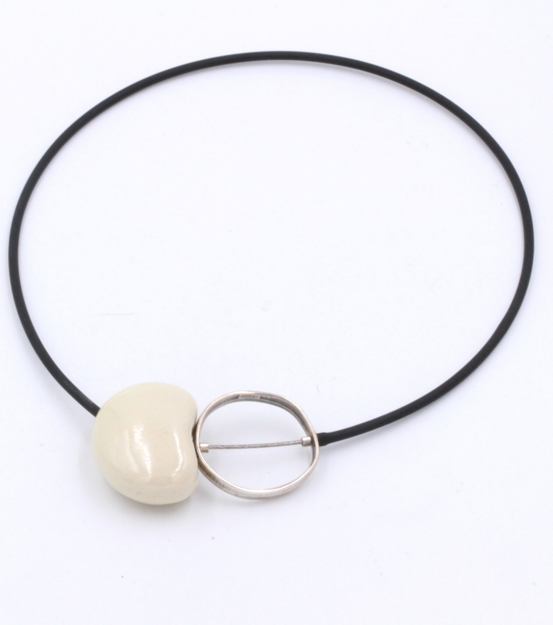 Collier Graphik en céramique pour femme couleur ivoire