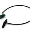 Bijou Meta en céramique artisanale pour femme couleur vert feuille