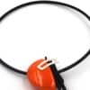 Collier Time en céramique pour femme couleur orange