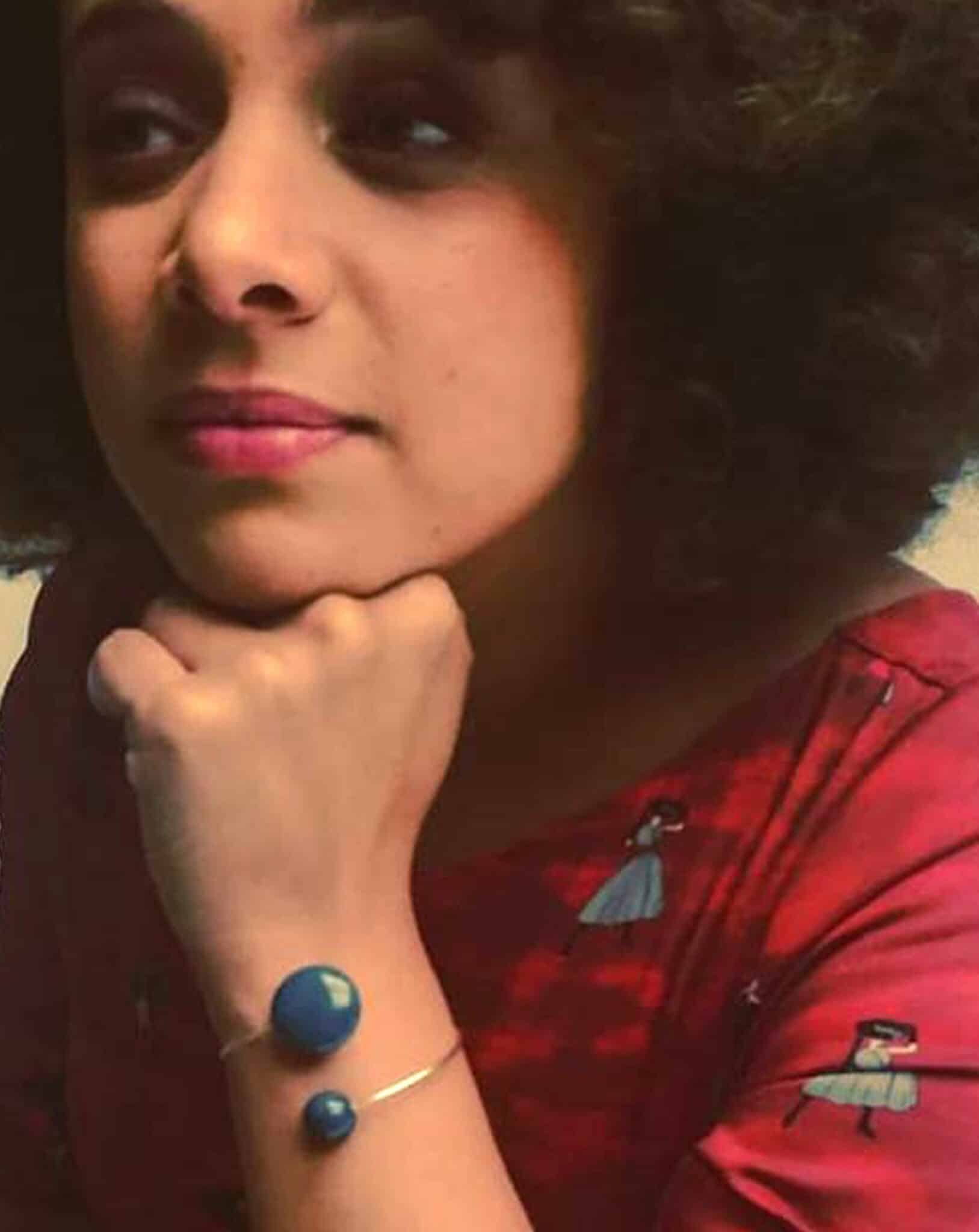 Bracelet Soleil argent en Céramique pour femme couleur bleu canard