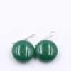Boucles d'oreilles Soleil en céramique pour femme couleur vert feuille