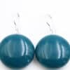 Boucles d'oreilles Soleil en céramique pour femme couleur bleu canard